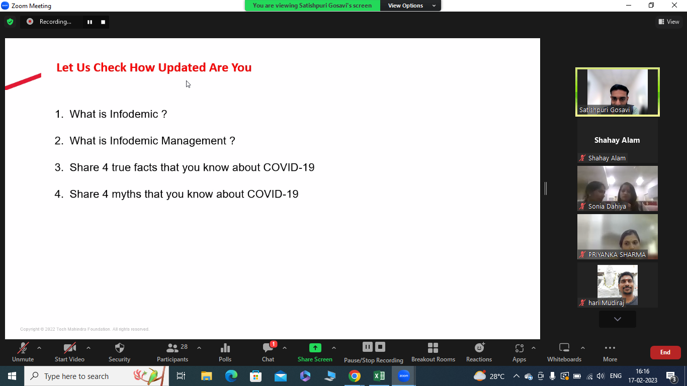 COVID Training Module Session